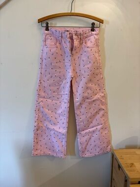 Old Navy Light Pink Kids Pajama Bottoms with Tiny Printed Motif